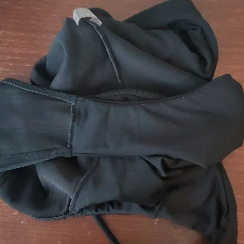 Ribbed Black One Piece Swimsuit Size Large Cheeky Belted One-Piece Swimwear** - Picture 7 of 8